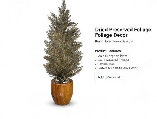 TREE IN A GLOSSY WOODEN POT